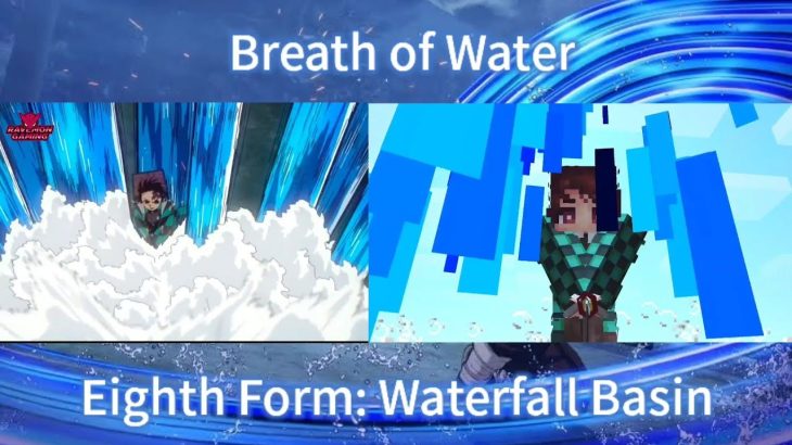 Demon Slayer Anime vs Minecraft : Water Breathing Comparison 鬼滅の刃